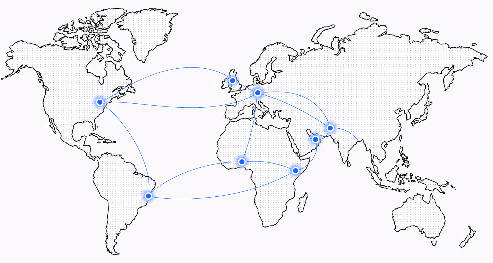World map coverage